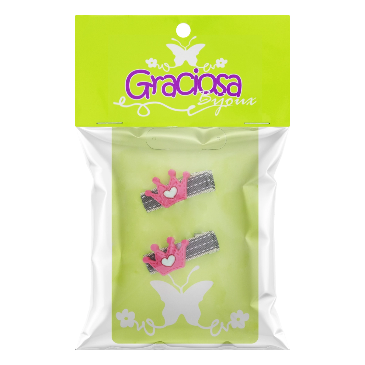Presilha Infantil Graciosa Bijoux Verde 2 Unidades