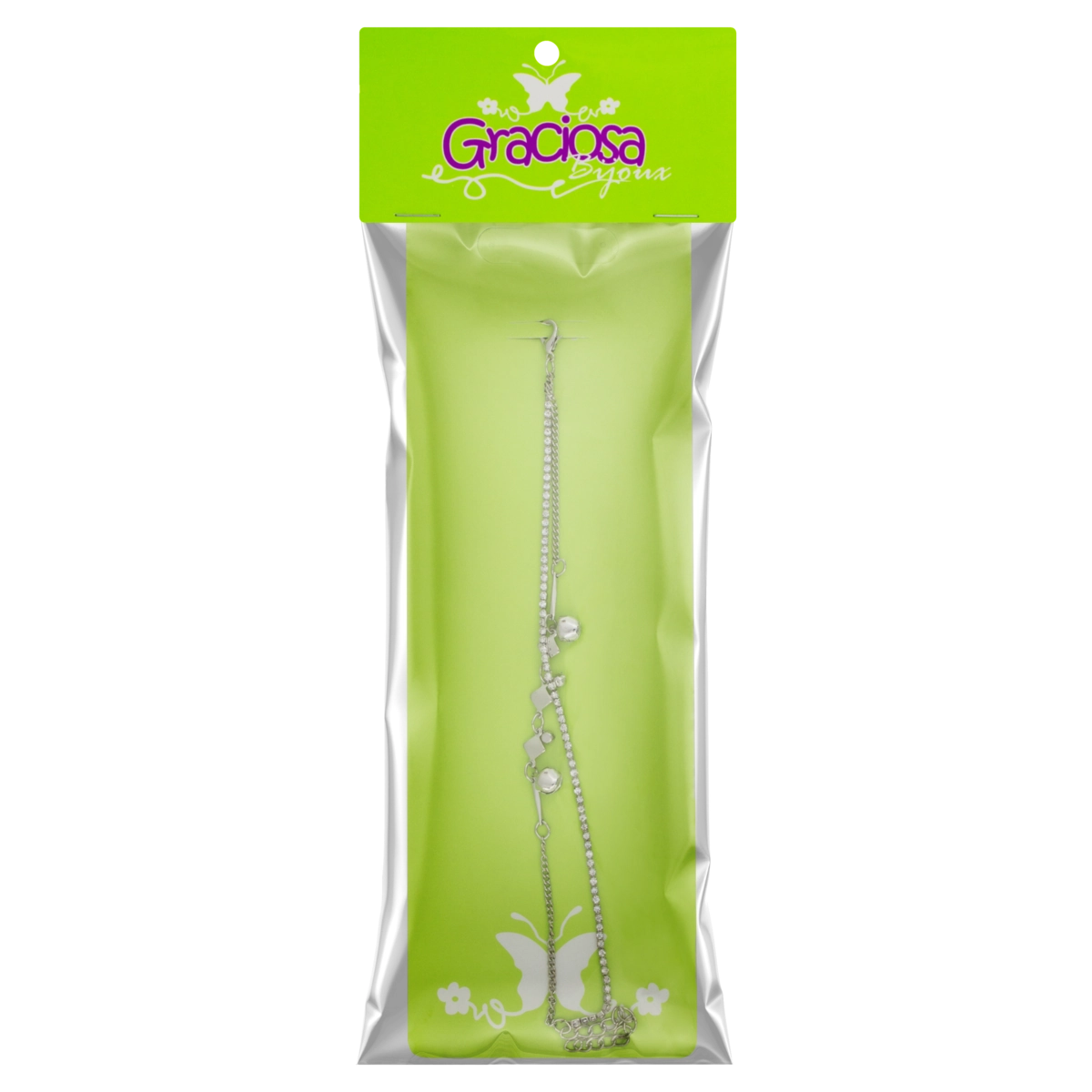 Pulseira Prata Metal Graciosa Bijoux