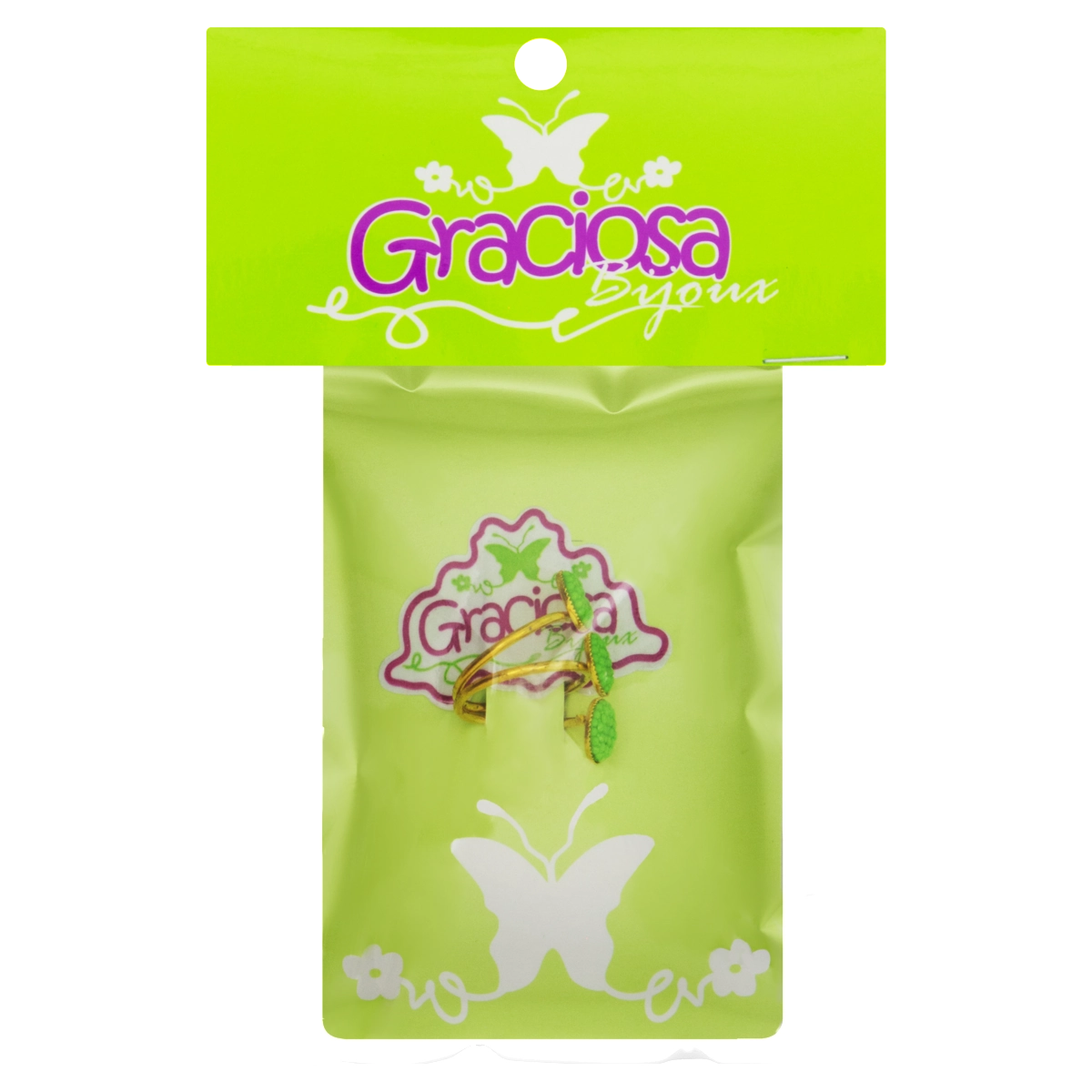 Anel Graciosa Bijoux Verde