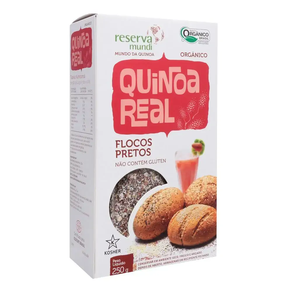 Quinoa Real Flocos Negros 250g Mundo Da Quinoa
