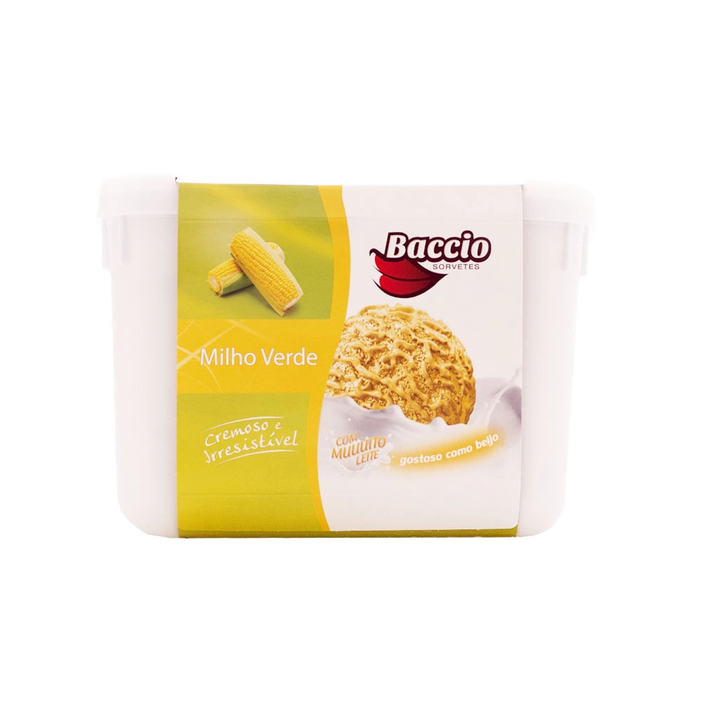 Sorvete Baccio 2l Milho Verde