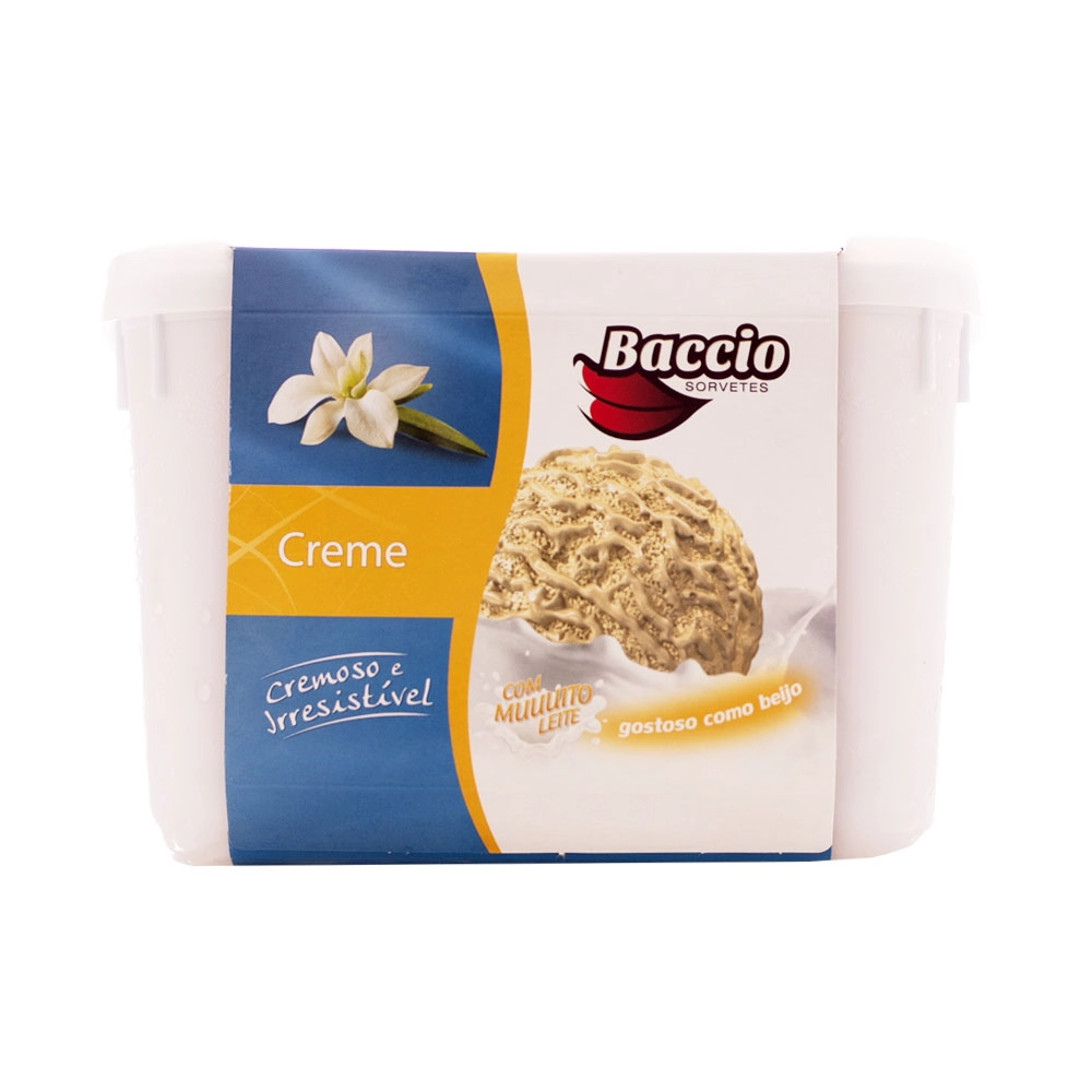 Sorvete Baccio 2l Creme