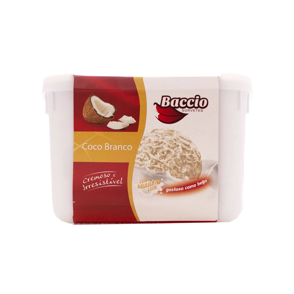 Sorvete Baccio 2l Coco Branco