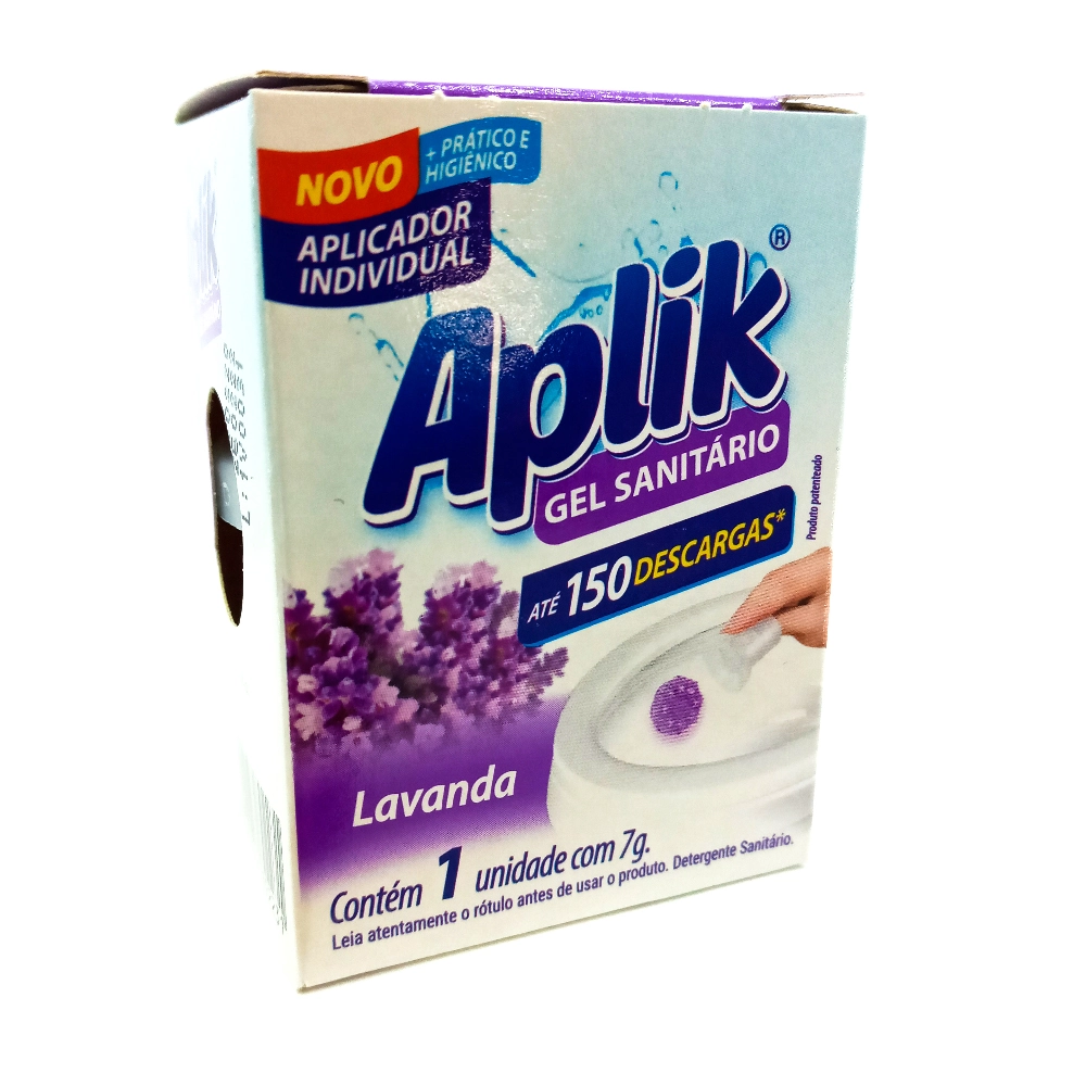 Detergente Sanitário Gel Adesivo Com Aplicador Flor De Lavanda Aplik 7g