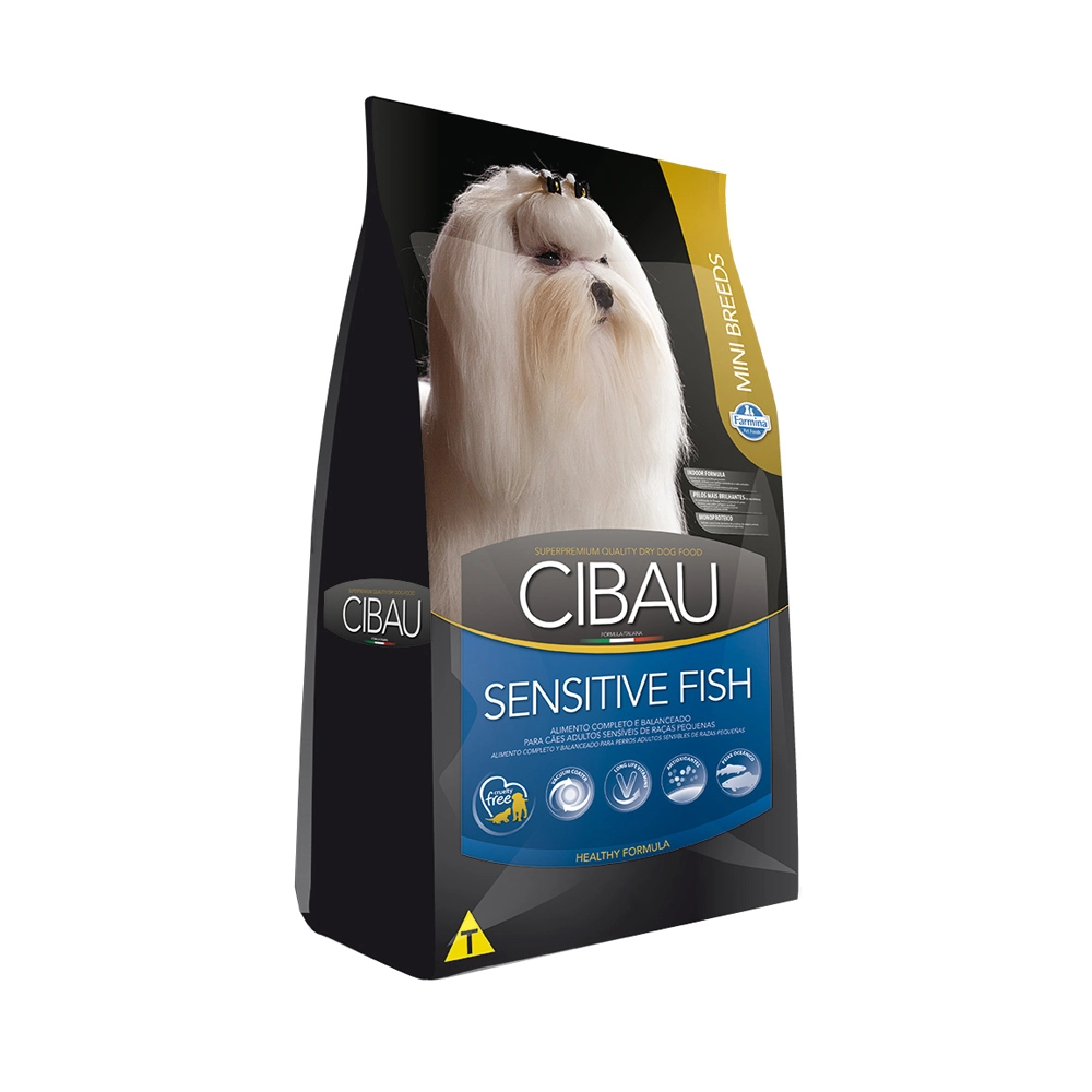 Ração Cibau Mini Breeds Sensitive Fish Para Cães Adultos De Raças Pequenas