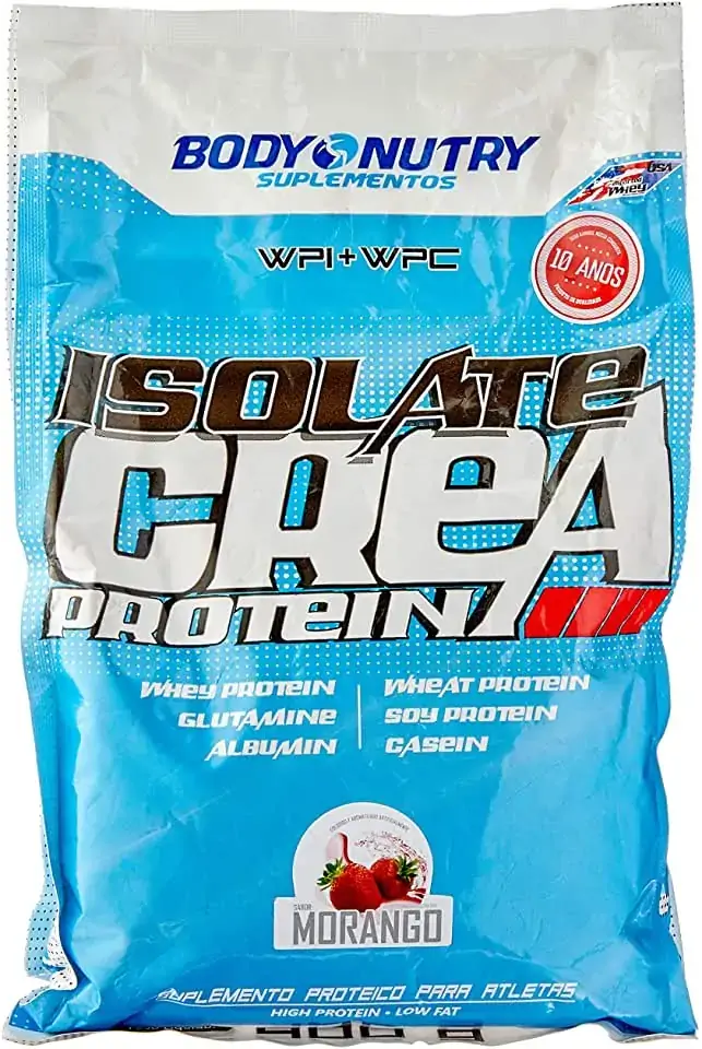 Crea Protein Creatina Refil Morango Body Nutry