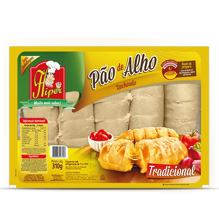 Pão De Alho Tradicional Hiper Bandeja 310g