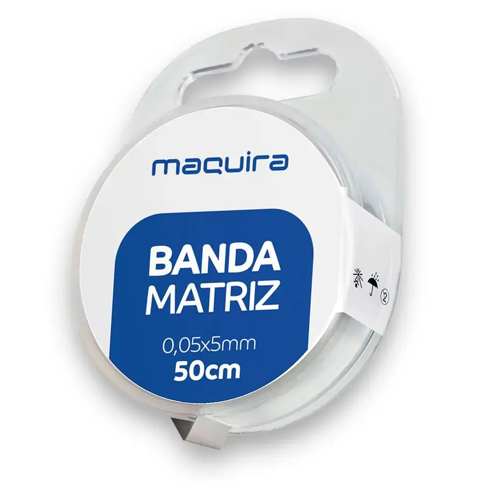 Fita Banda Matriz Metálica - Maquira - 5mm X 0,05mm X 50cm (Cód. 25.4087)