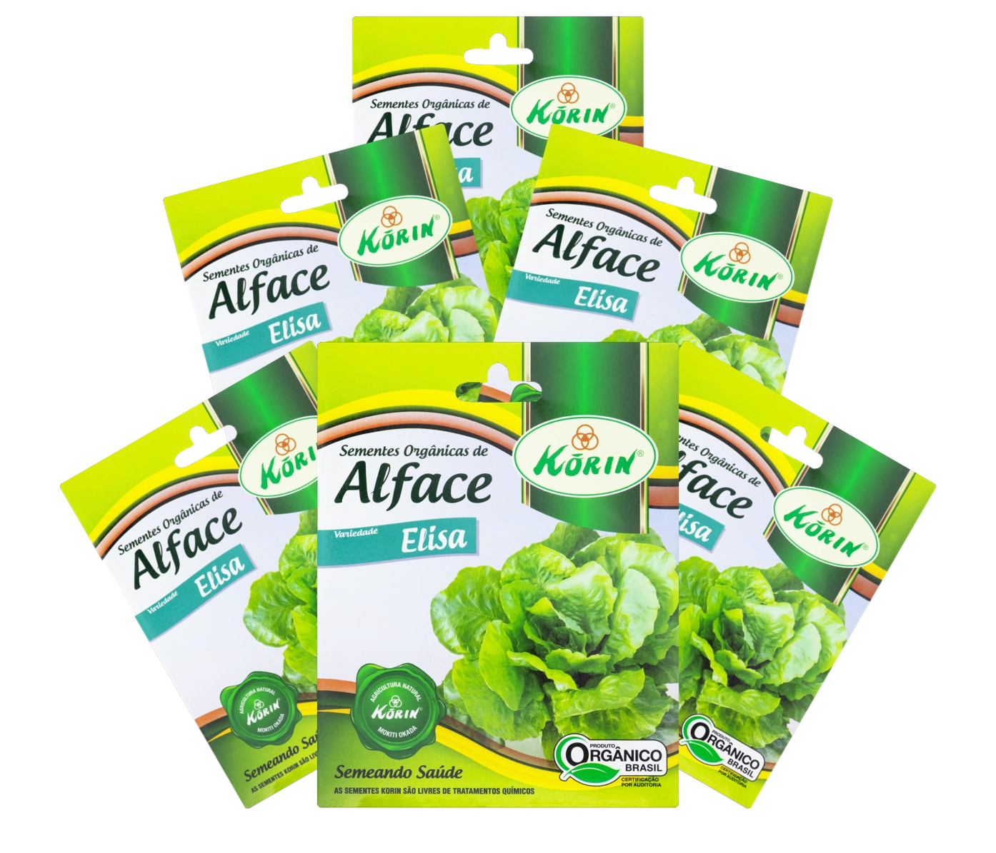 Sementes De Alface Elisa Orgânicas Korin Envelope 0,05g