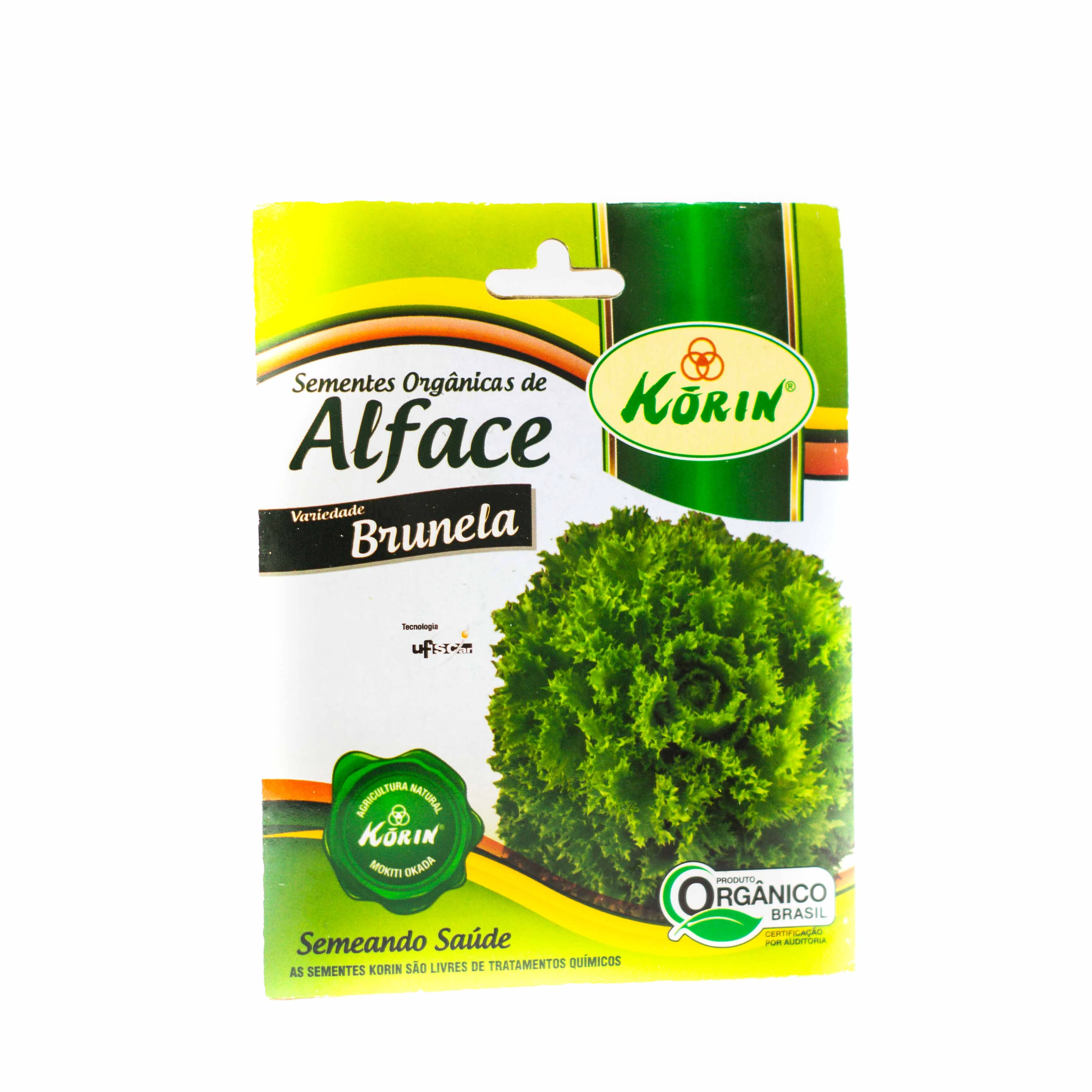 Sementes De Alface Brunela Orgânicas Korin Envelope 0,05g