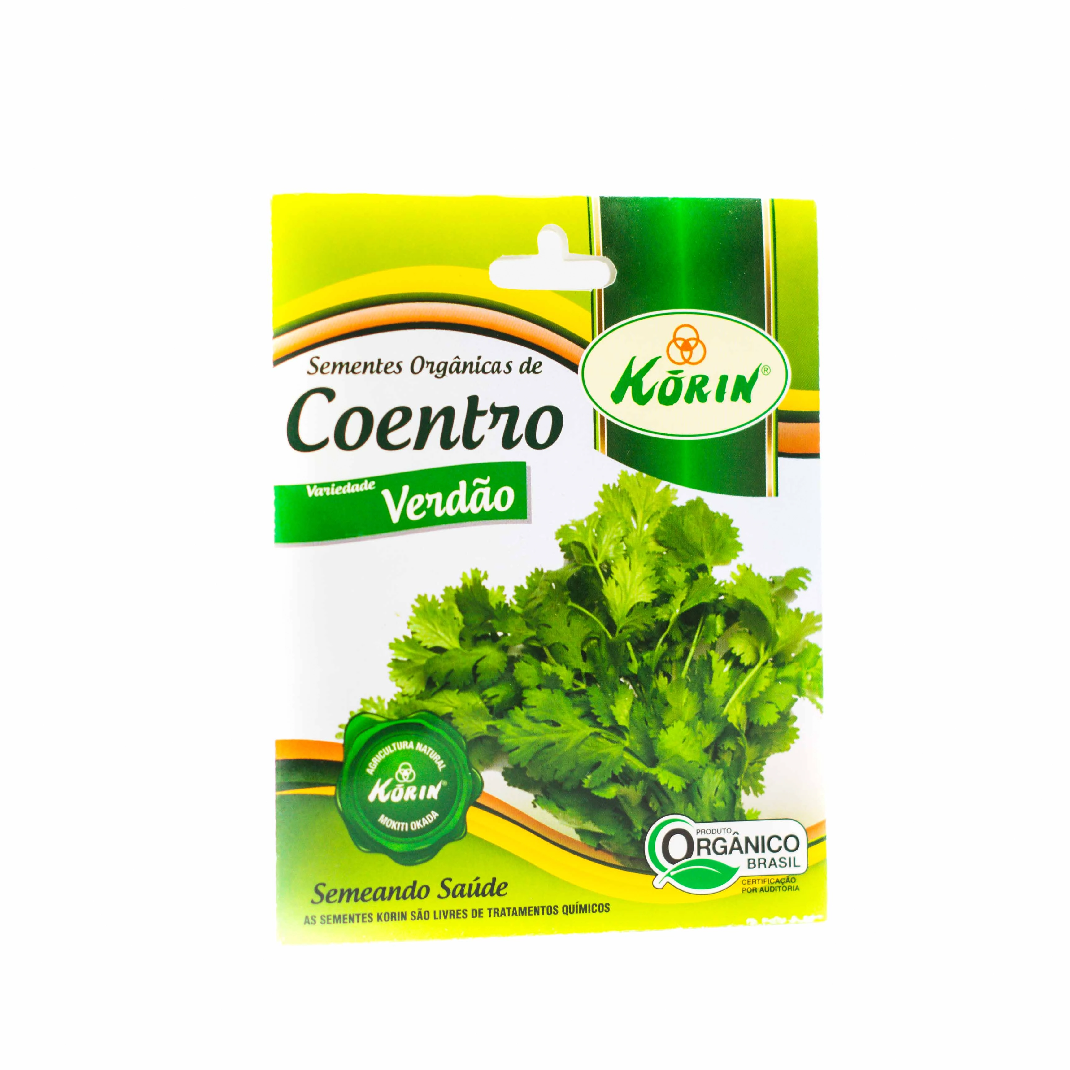 Sementes De Coentro Verdão Orgânicas Korin Envelope 0,5g