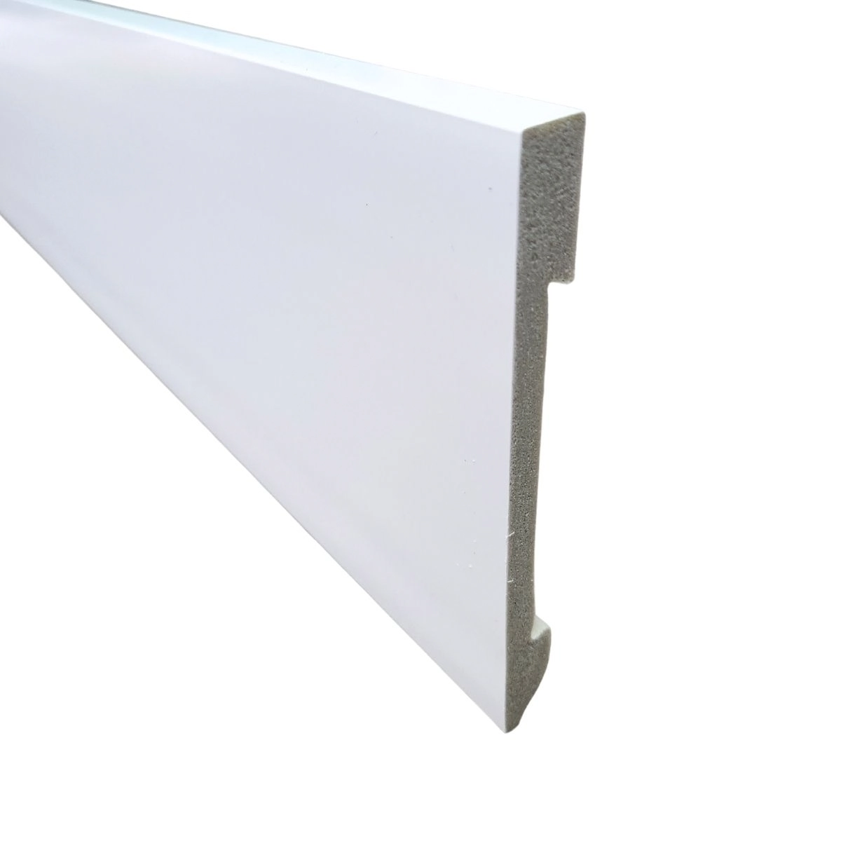Rodape Poliestireno 15cm Liso Passa Fio 2,4 Metros