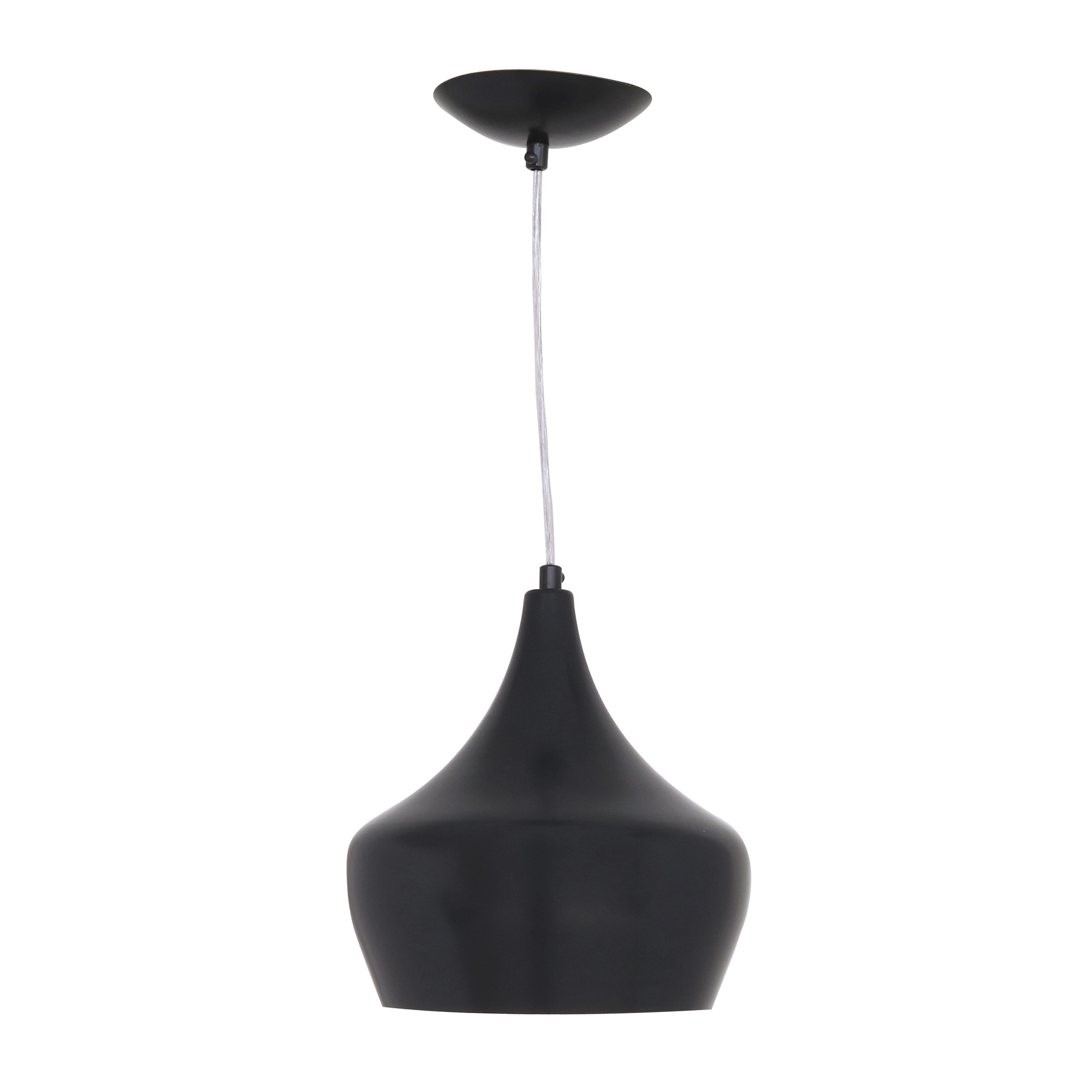 Pendente Globo 1 Lâmpada Metal Preto Bell Luz Vita