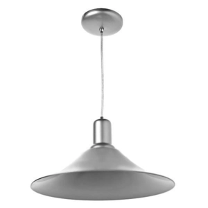 Pendente Redondo 1 Lâmpada Metal Cinza Maozi Luz Vita