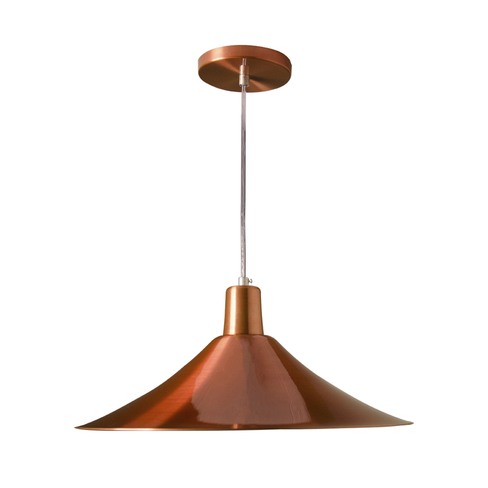 Pendente Redondo 1 Lâmpada Metal Cobre Maozi Luz Vita