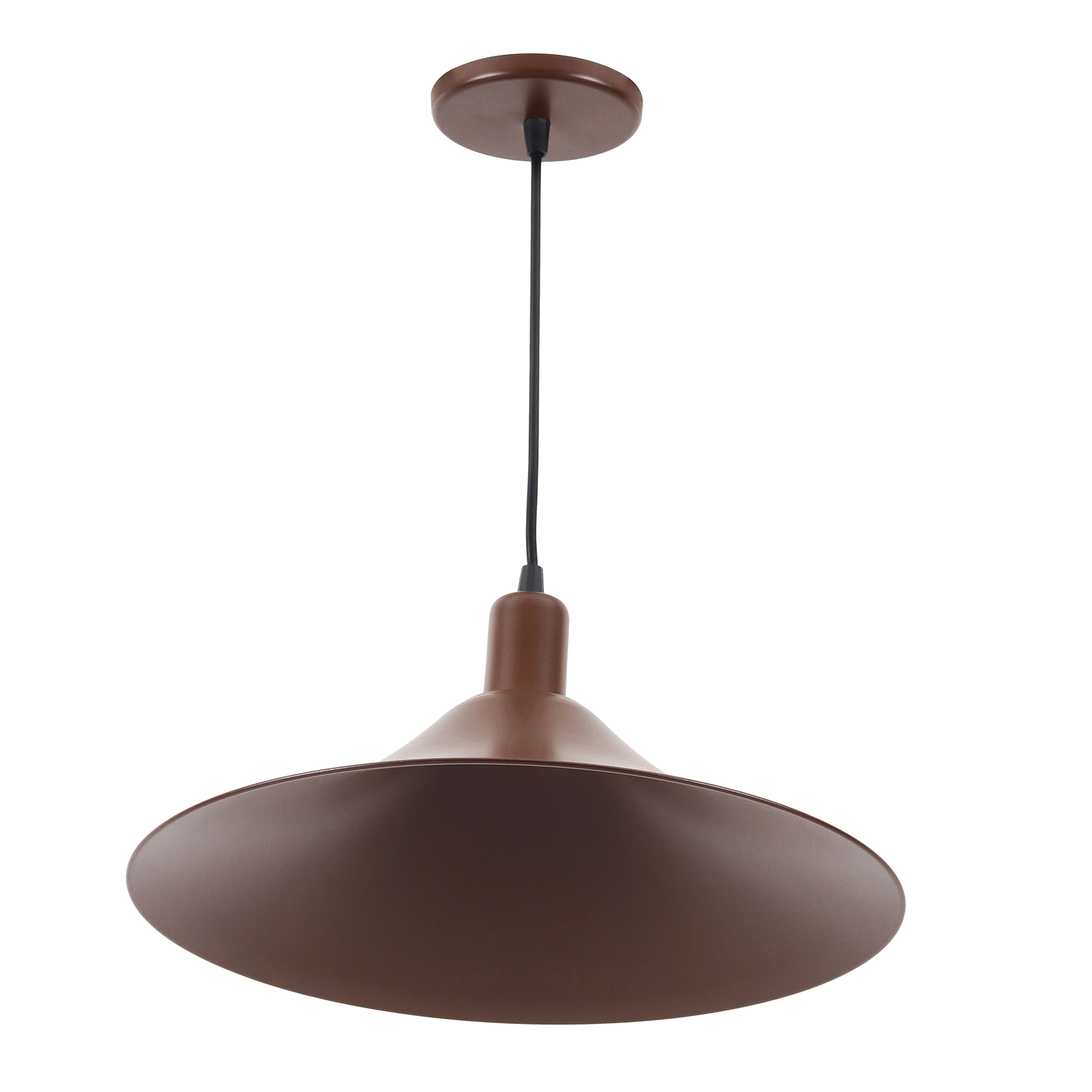 Pendente Redondo 1 Lâmpada Metal Marrom Maozi Luz Vita