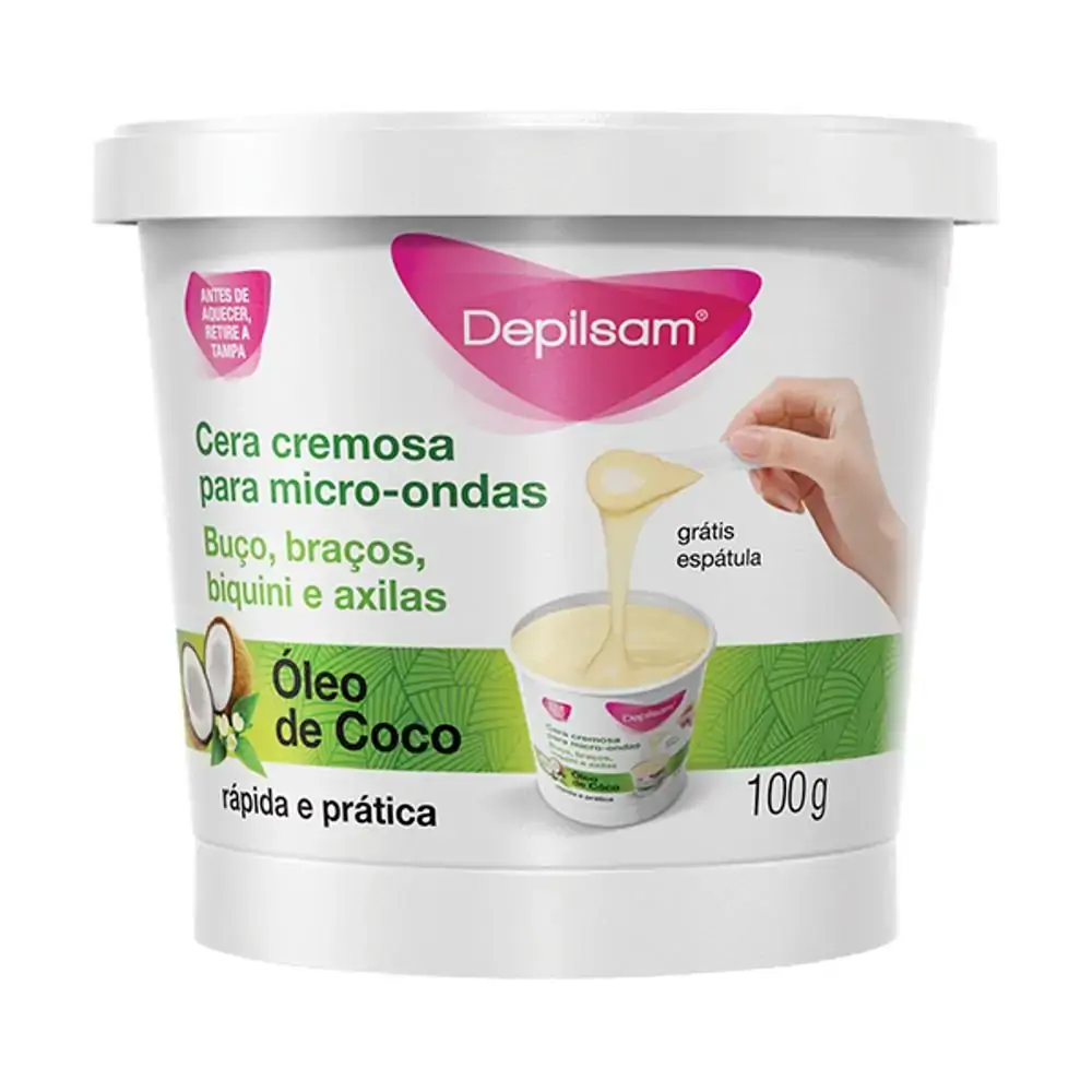 Cera Dep Cremosa Microond Oleo Coco