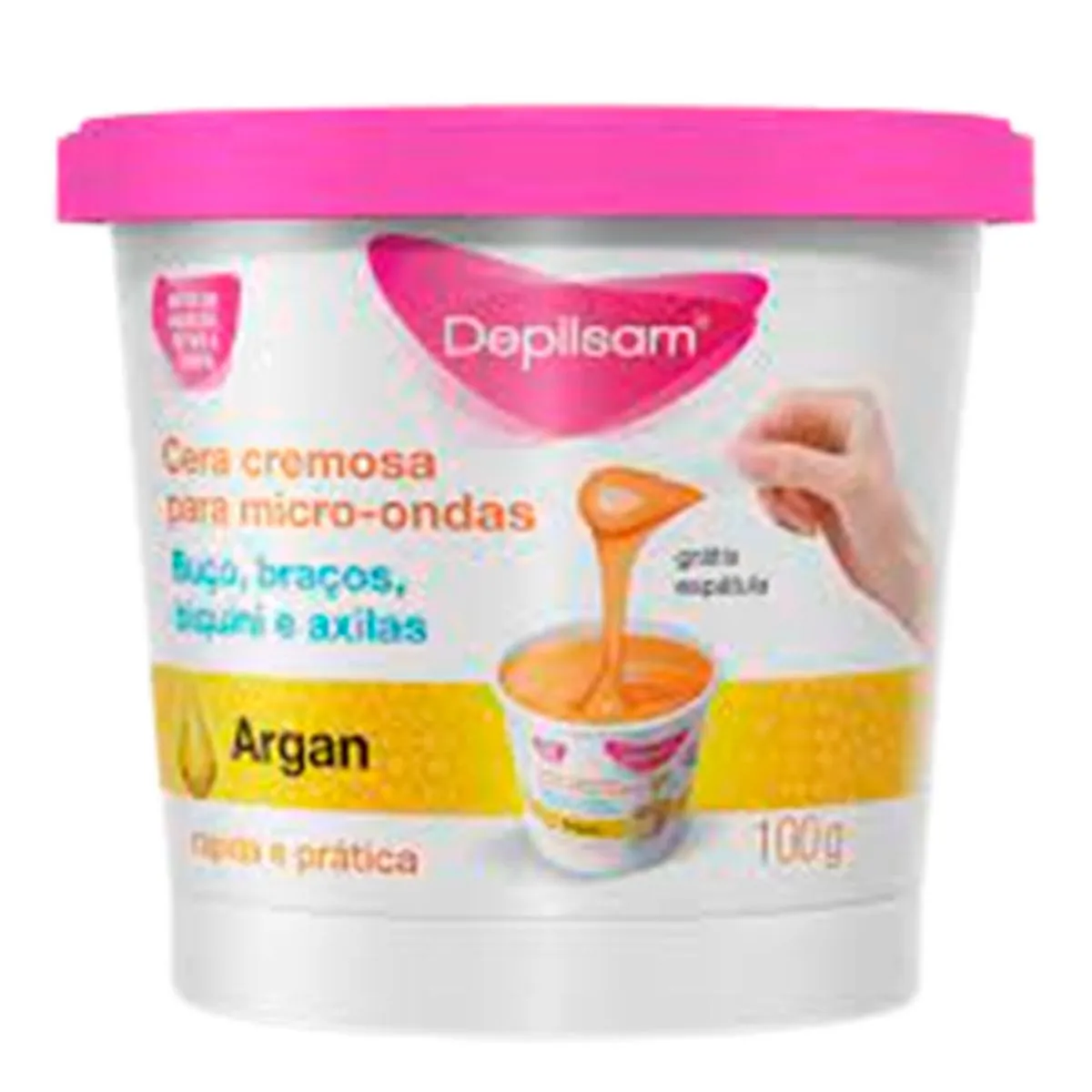 Depilsam Cera Cremosa Corporal para Micro-Ondas Argan 100g