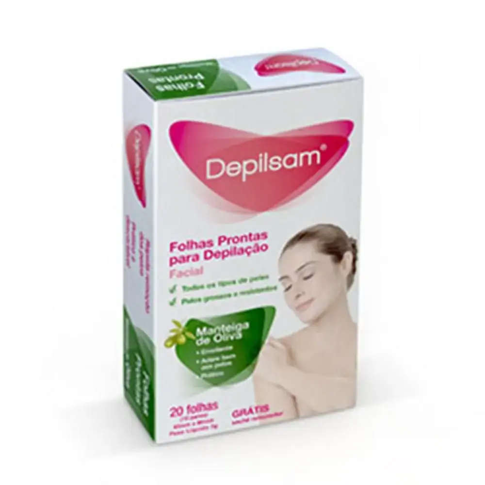 Depilsam Folhas Prontas Fac C/20 Manteiga Oliva