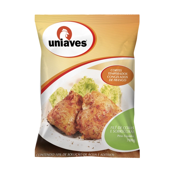 File De Coxa Sobrecoxa Frango Temp. Uniaves 700g