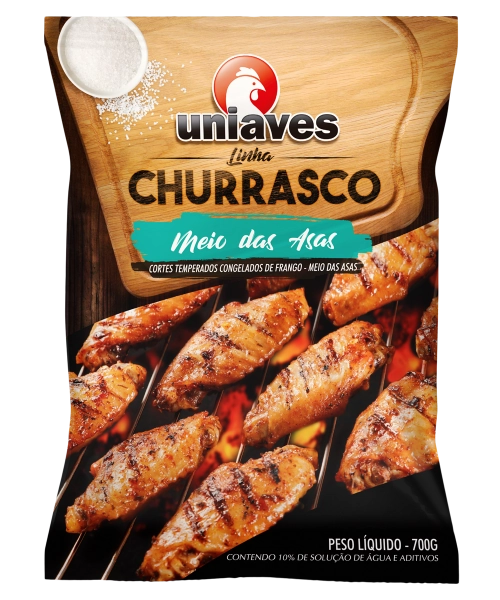 Meio Da Asa Frango Uniaves Chur.700gr