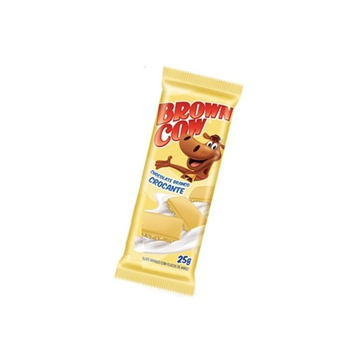 Choc Barra Brown Cow Branco Crocante 25g