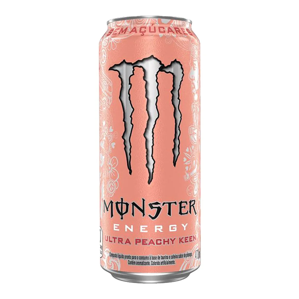 Energético Ultra Peachy Keen Zero Açúcar Monster Lata 473ml