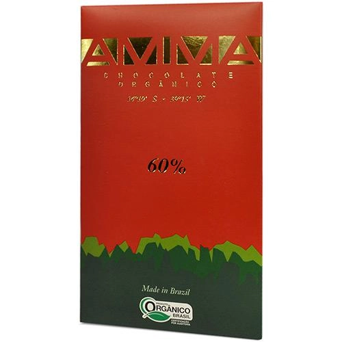 Barra De Chocolate Orgânico 60 Amma 80g 1 Unidade