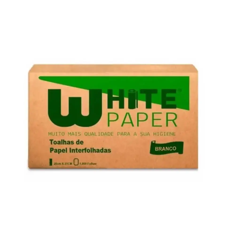 Papel Toalha White Paper Interfolhado 2d Branco 1.000 Folhas