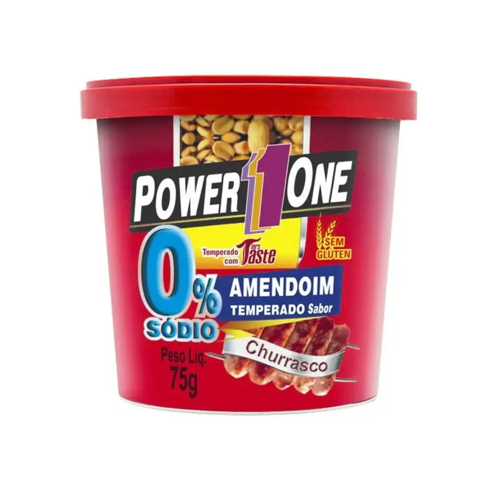 Amendoim Zero Sodio Churrasco 75g Power 1 One