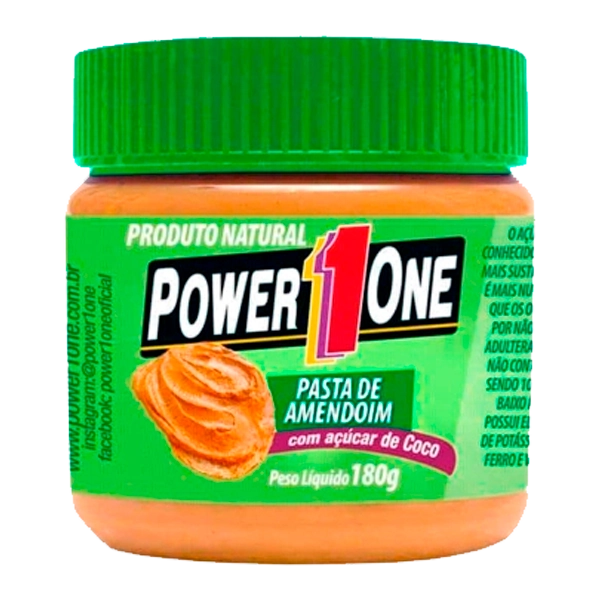 Pasta De Amendoim Com Açucar 180g Power Powerone