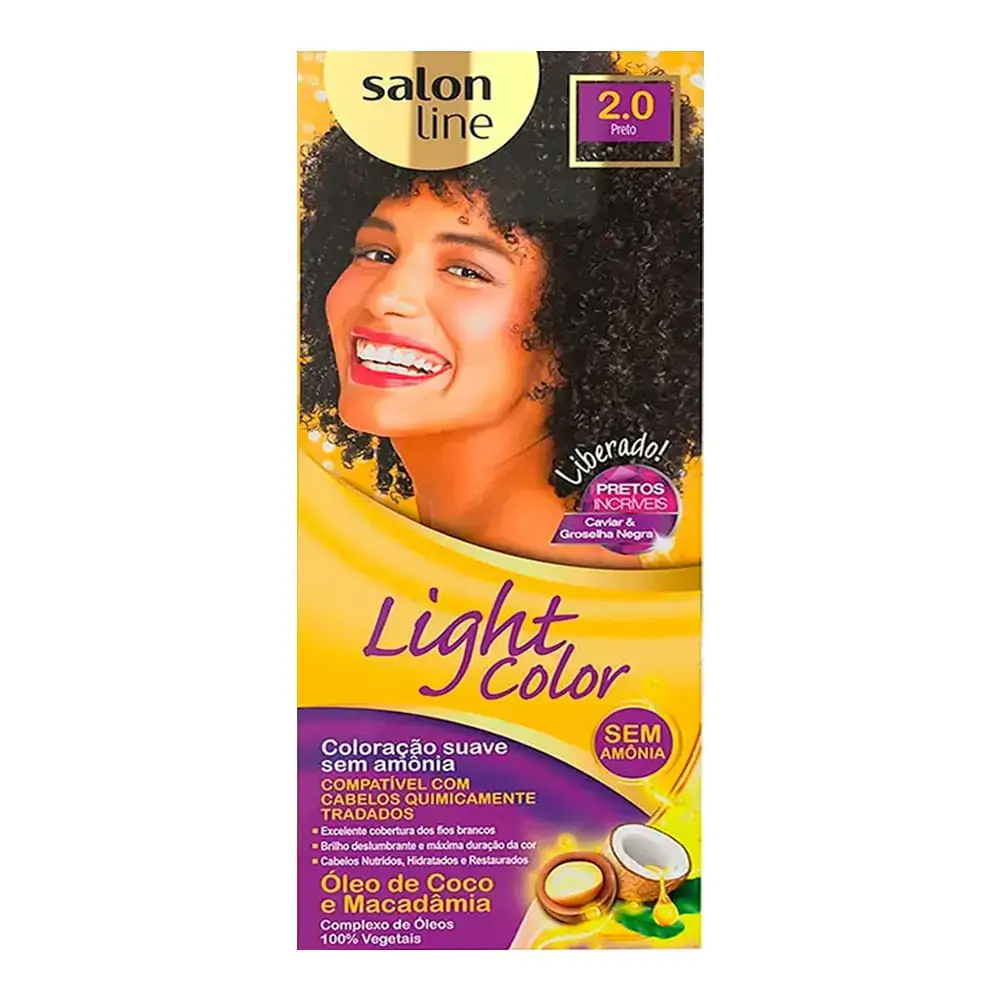 Coloração suave Light Color 2.0 Preto Salon Line