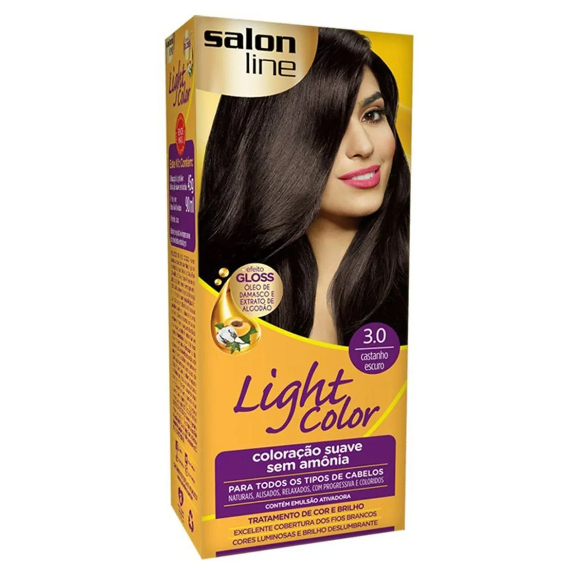 Coloração suave Light Color 3.0 Castanho Escuro Salon Line