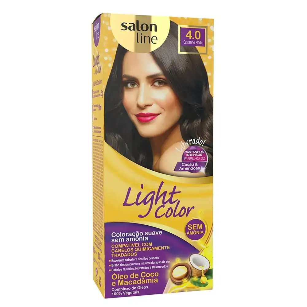 Coloração suave Light Color 4.0 Castanho Médio Salon Line