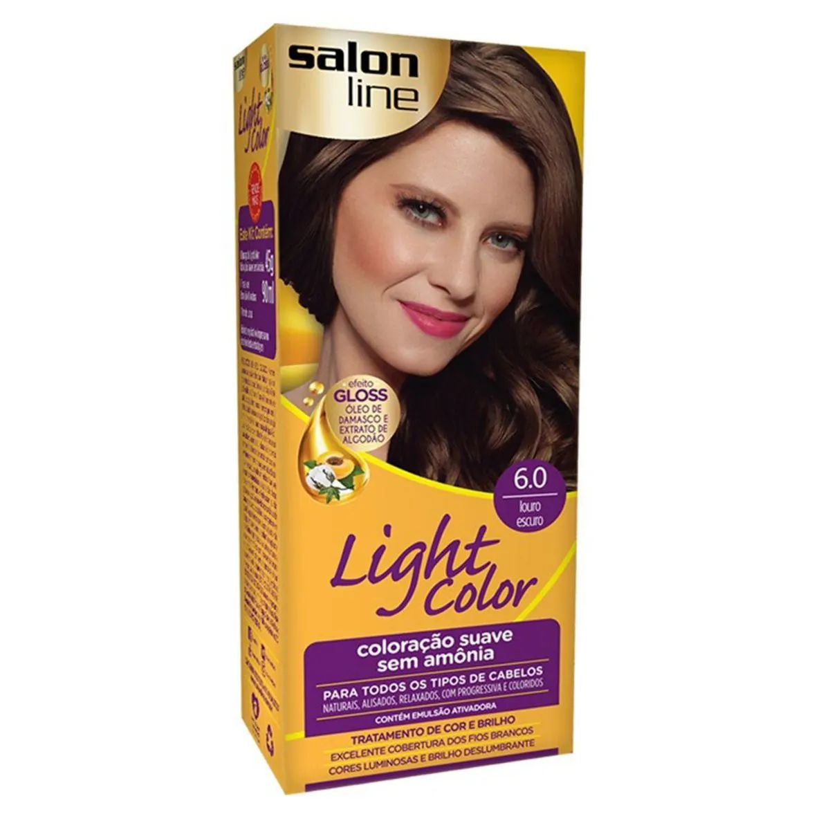 Coloração suave Light Color 6.0 Louro Escuro Salon Line