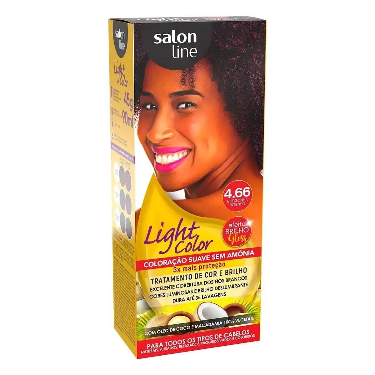 Coloração suave Light Color 4.66 Borgonha Intenso Salon Line