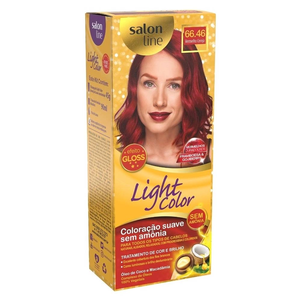 Coloração suave Light Color 66.46 Vermelho Cereja Salon Line