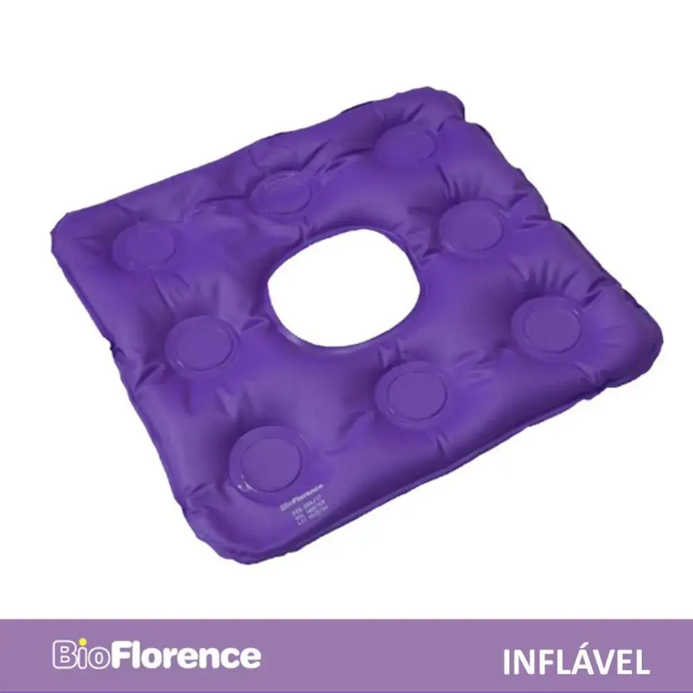 ALMOFADA INFLÁVEL QUADRADA CAIXA DE OVO COM ORIFÍCIO - Bioflorence - INFLAVEL QUADRADA