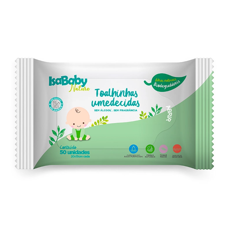 Isababy Toalha Umedecida Nature Biodegradavel 12x50un