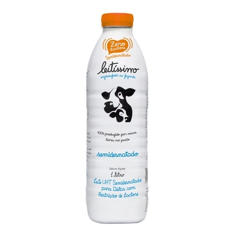 Leite Uht Semidesnatado Zero Lactose Leitíssimo Garrafa 1l