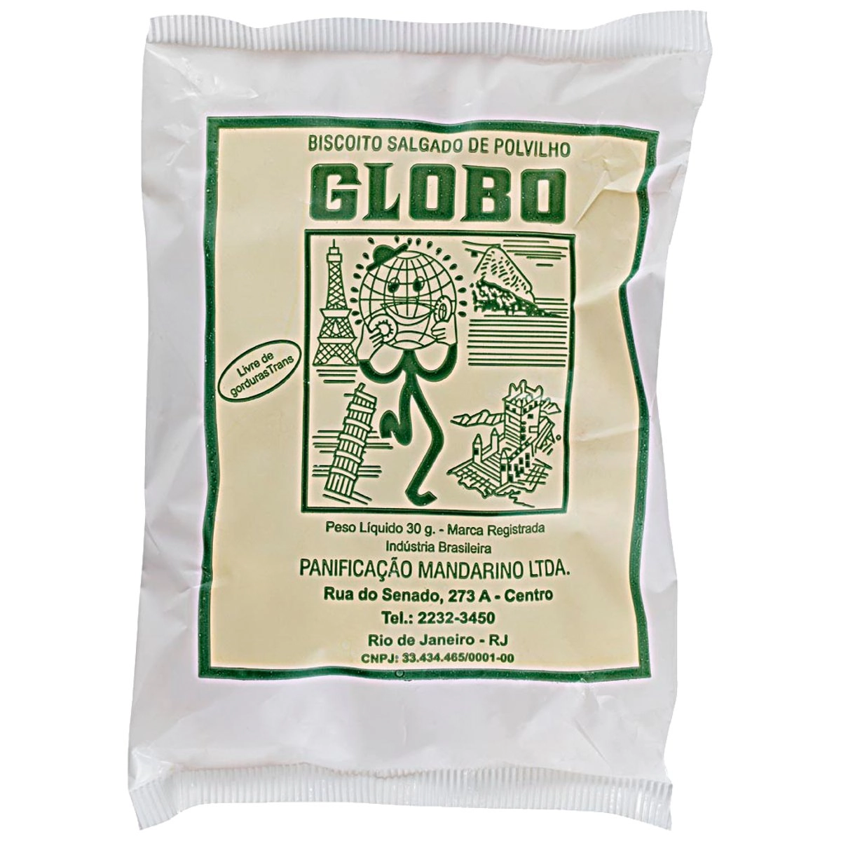 Biscoito GLOBO de Polvilho Salgado Pacote 30g