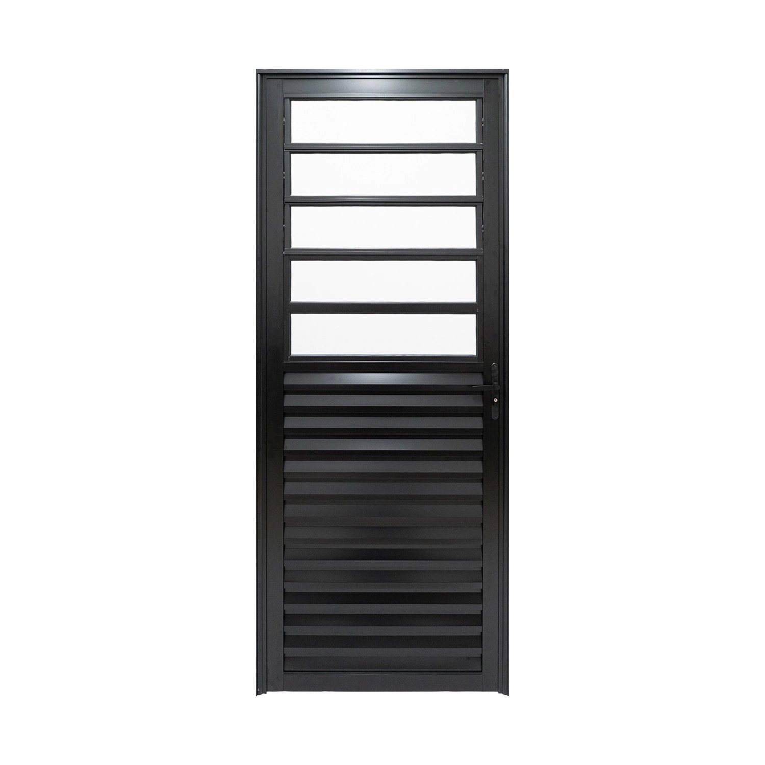 Porta De Aluminio Basculante 210x80cm Linha Plus Abertura Esquerda