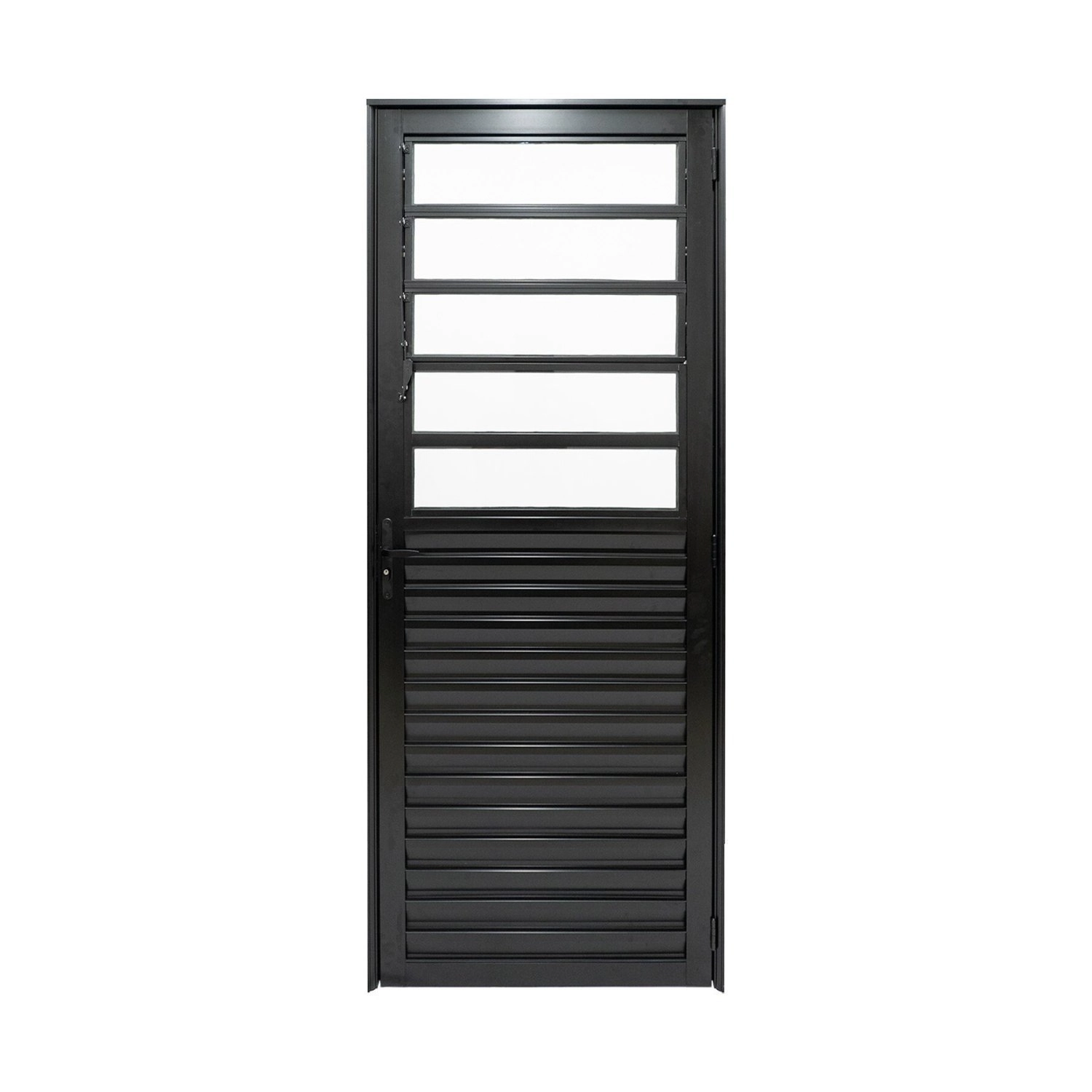 Porta De Aluminio Basculante 210x70cm Linha Plus Lux-esquadrias Abertura Direita