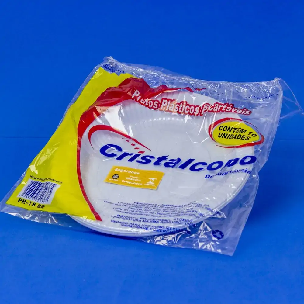 Prato Desc Cristalcopo 18cm C/10unidade