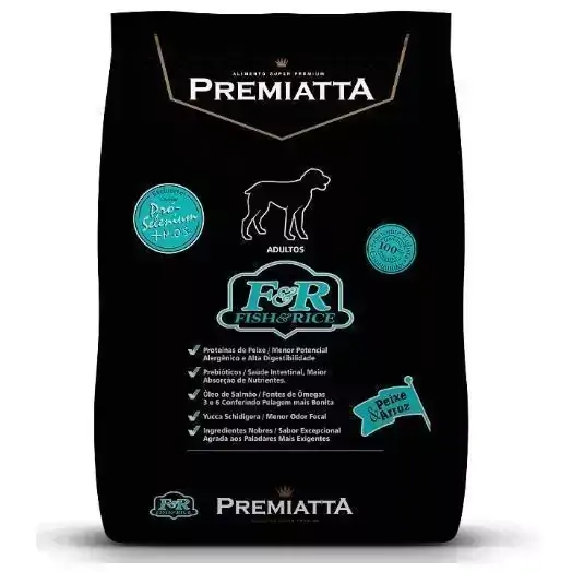 Ração Premiatta Fish & Rice para Cães Adultos de Raças Médias e Grandes - Gran Premiatta (15 kg)