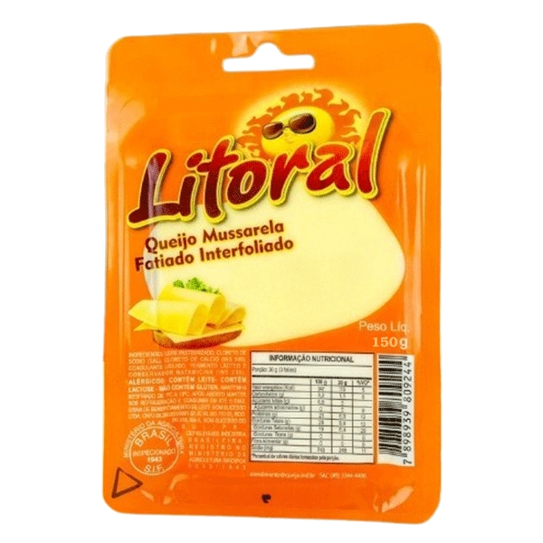 Queijo Mussarela Litoral Fatiado 150g