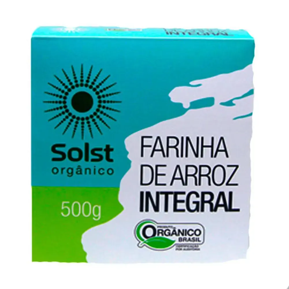 Farinha De Arroz Integral Organica 500g Solst Aminna