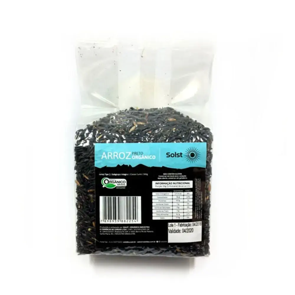 Arroz Preto Organico 500g Solst
