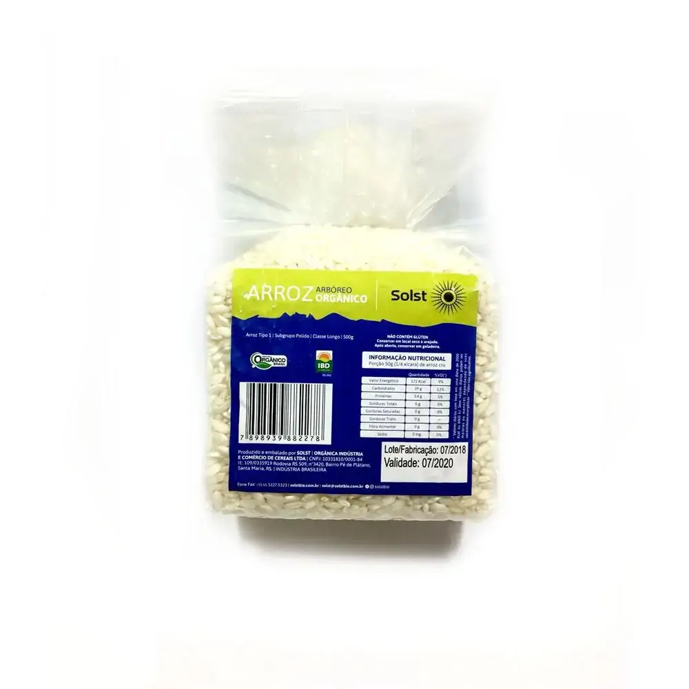 Arroz Arboreo Organico 500g Solt