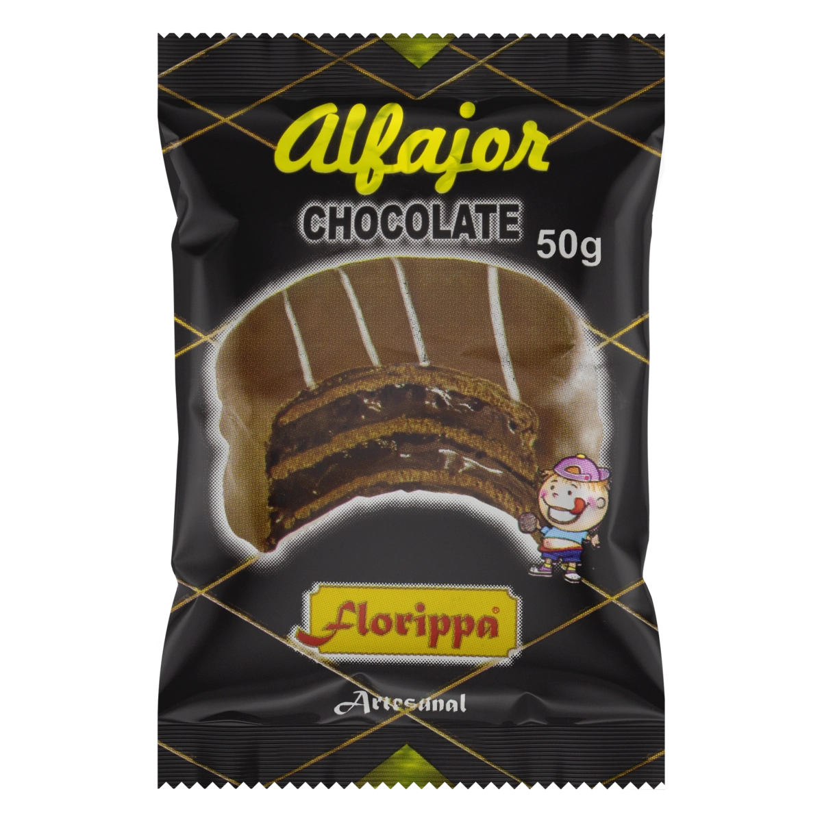 Alfajor Chocolate Artesanal Florippa Pacote 50g
